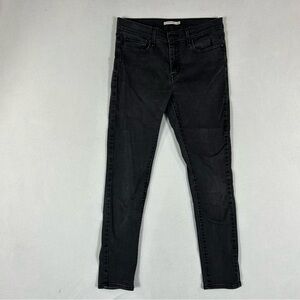 Levi's Slimming Skinny Charcoal Jeans Women’s 31 Gray Black Mid Rise Stretch